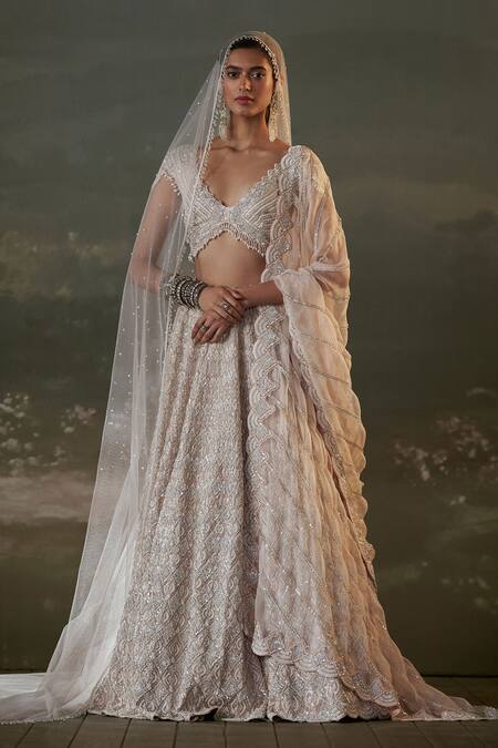 Nitika Gujral Pink Organza, Satin Sequins, Beads, Crystals, Gulbahar Bloom Lehenga Set Online at Aza Fashions Nitika Gujral_Pink Organza, Satin Sequins, Beads, Crystals, Gulbahar Bloom Lehenga Set_Online_at_Aza_Fashions