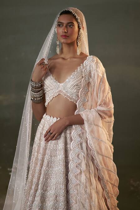 Buy Nitika Gujral Pink Organza, Satin Sequins, Beads, Crystals, Gulbahar Bloom Lehenga Set Online at Aza Fashions Buy_Nitika Gujral_Pink Organza, Satin Sequins, Beads, Crystals, Gulbahar Bloom Lehenga Set_Online_at_Aza_Fashions