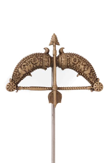 Cosa Nostraa_Gold Antique Archer's Legacy Lapel Pin _at_Aza_Fashions