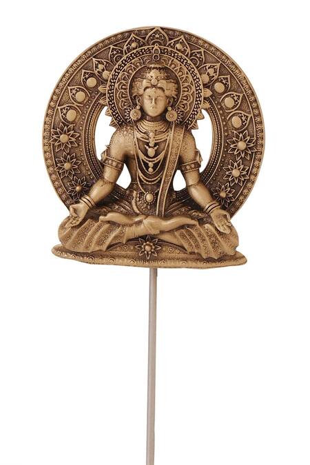 Shop_Cosa Nostraa_Gold Antique Lord Vishnu Lapel Pin 