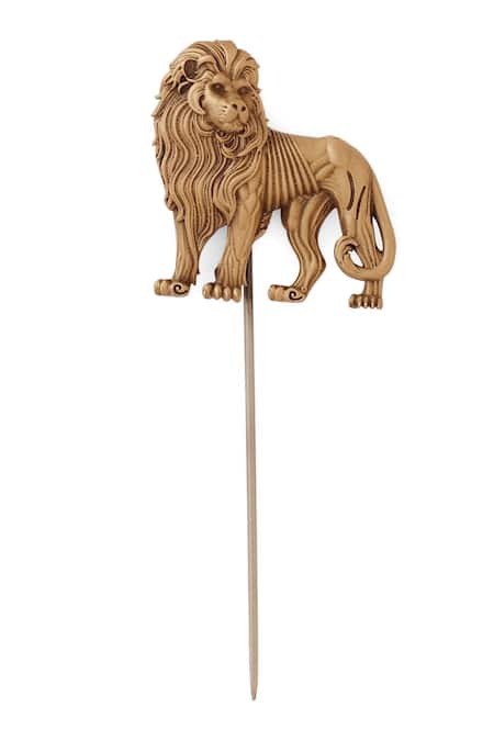 Buy Cosa Nostraa Gold Antique Lion Shaped Lapel Pin Online at Aza Fashions Buy_Cosa Nostraa_Gold Antique Lion Shaped Lapel Pin _Online_at_Aza_Fashions