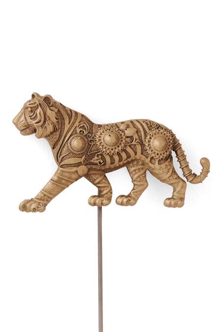 Buy Cosa Nostraa Black Tiger Pattern Antique Gold Lapel Pin Buy_Cosa Nostraa_Black Tiger Pattern Antique Gold Lapel Pin