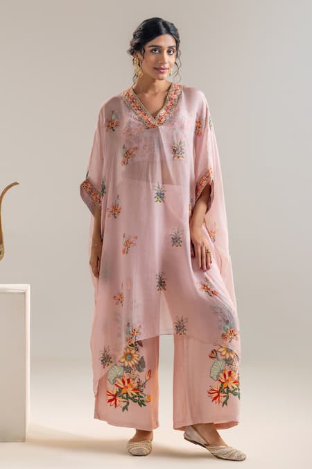 Soup by Sougat Paul Floral Printed Kaftan Set 