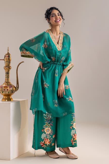 Soup by Sougat Paul Floral Embroidered Kaftan Set 