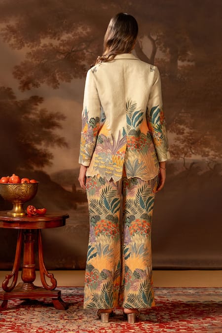 Soup By Sougat Paul Tropical Print Blazer & Pant Set 