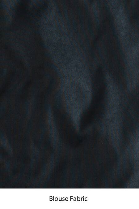 Zal From Benaras Black Chanderi Silk Round Neck Color Block Saree With Blouse Piece Online at Aza Fashions Zal From Benaras_Black Chanderi Silk Round Neck Color Block Saree With Blouse Piece _Online_at_Aza_Fashions