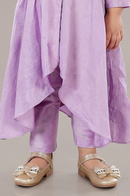 Buy Little Brats Purple Cotton, Silk Sequins, Embroidery Floral Lavender Anarkali Set Online at Aza Fashions Buy_Little Brats_Purple Cotton, Silk Sequins, Embroidery Floral Lavender Anarkali Set _Online_at_Aza_Fashions