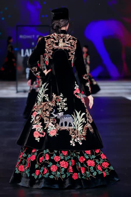 Rohit Bal Rose Garden Embroidered Anarkali & Jacket Set 
