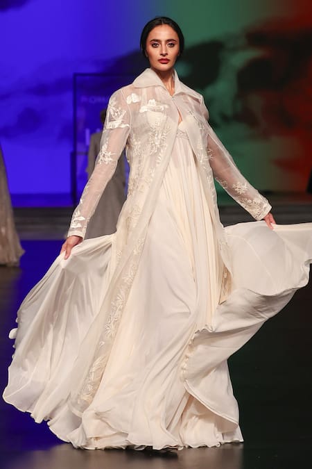 Buy Rohit Bal Ivory Chiffon, Chanderi Cut Work, Embroidery, Sequins Tonal Animal Anarkali Set Online at Aza Fashions Buy_Rohit Bal_Ivory Chiffon, Chanderi Cut Work, Embroidery, Sequins Tonal Animal Anarkali Set _Online_at_Aza_Fashions