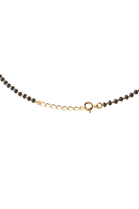 Sica Jewellery Black Double Layered Beaded Mangalsutra Online at Aza Fashions Sica Jewellery_Black Double Layered Beaded Mangalsutra _Online_at_Aza_Fashions