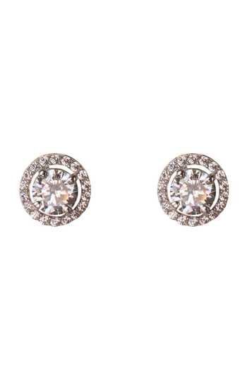 Buy_Sica Jewellery_White Crystals, Diamonds Cubic Zirconia Solitaire Pendant Set _Online_at_Aza_Fashions