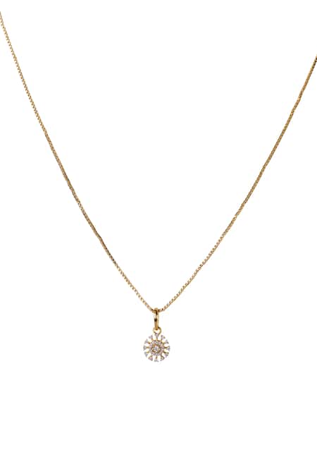 Sica Jewellery Gold Plated Crystals Cubic Zirconia Pendant And Earring Set Online at Aza Fashions Sica Jewellery_Gold Plated Crystals Cubic Zirconia Pendant And Earring Set _Online_at_Aza_Fashions