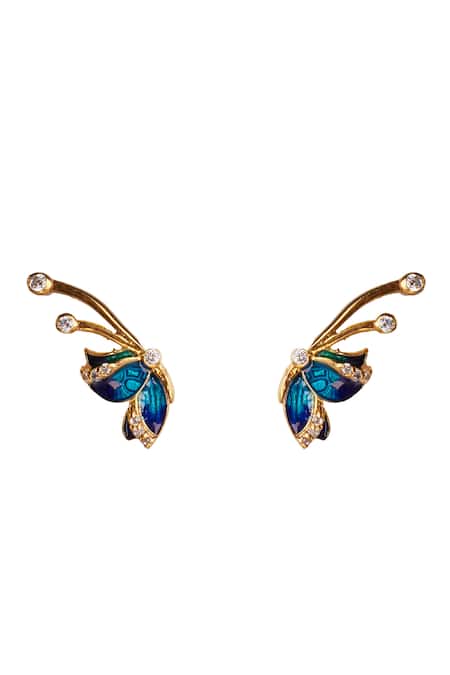 Sica Jewellery Blue Crystals, Stones Butterfly Motif Pendant Necklace Set Online at Aza Fashions Sica Jewellery_Blue Crystals, Stones Butterfly Motif Pendant Necklace Set _Online_at_Aza_Fashions