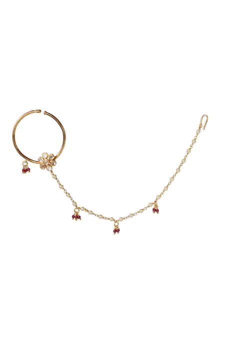 Sica Jewellery Rhodium Gold Plated Nath 