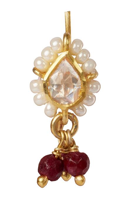 Sica Jewellery Moissanite Polki Embellished Nath 