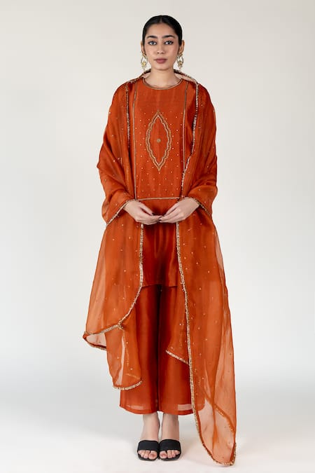 Nirjara Kiran Lace Embroidered Dupatta 