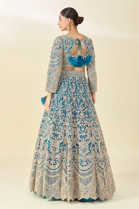Azeera Floral Embroidered Lehenga Set 