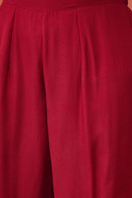 Shivani Bhargava Red Chanderi, Organza, Cotton, Sequins, Chintz Print Anarkali Set Online at Aza Fashions Shivani Bhargava_Red Chanderi, Organza, Cotton, Sequins, Chintz Print Anarkali Set _Online_at_Aza_Fashions