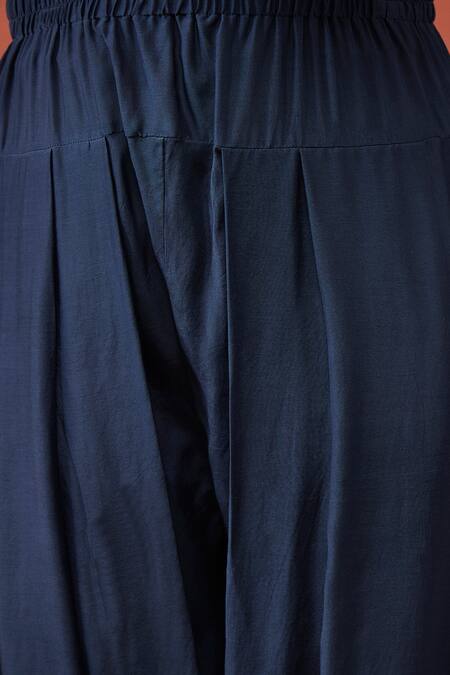 Shivani Bhargava Blue Chanderi, Organza, Cotton, Silk Chintz Print Kurta And Dhoti Salwar Set at Aza Fashions Shivani Bhargava_Blue Chanderi, Organza, Cotton, Silk Chintz Print Kurta And Dhoti Salwar Set _at_Aza_Fashions