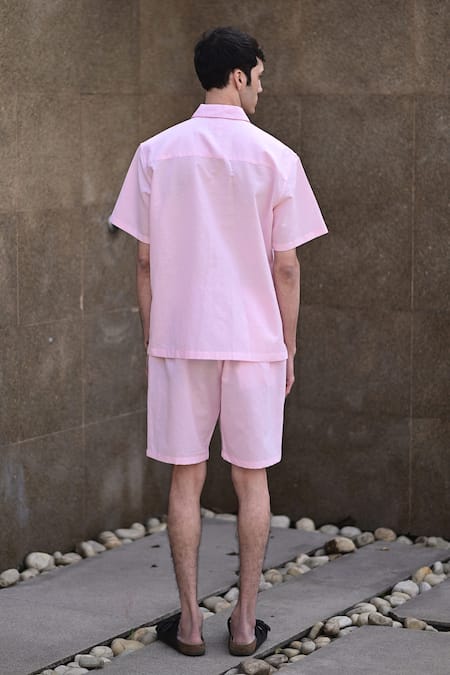 RAAS LIFE Pink Half Sleeve Casual Shirt 