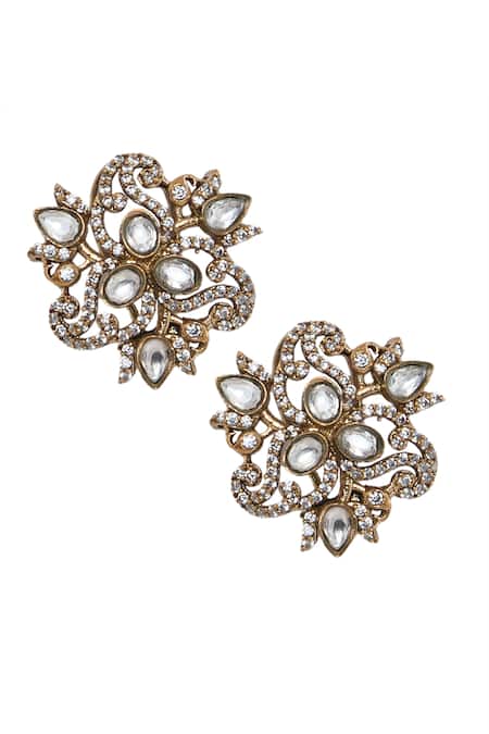 Buy Moh-Maya By Disha Khatri Green Beads, Diamonds Moissanite Polki Necklace Set Online at Aza Fashions Buy_Moh-Maya By Disha Khatri_Green Beads, Diamonds Moissanite Polki Necklace Set _Online_at_Aza_Fashions