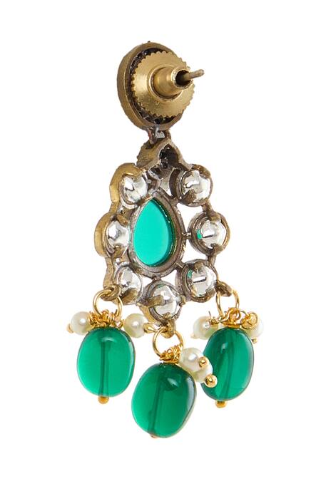 Moh-Maya By Disha Khatri Multi Color Pearls, Stones Elephant Motif Necklace And Earrings Set Online at Aza Fashions Moh-Maya By Disha Khatri_Multi Color Pearls, Stones Elephant Motif Necklace And Earrings Set _Online_at_Aza_Fashions