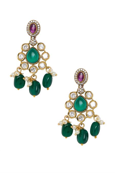 Buy Moh-Maya By Disha Khatri Multi Color Pearls, Stones Elephant Motif Necklace And Earrings Set Online at Aza Fashions Buy_Moh-Maya By Disha Khatri_Multi Color Pearls, Stones Elephant Motif Necklace And Earrings Set _Online_at_Aza_Fashions