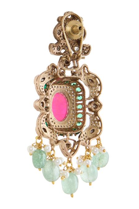 Buy Moh-Maya By Disha Khatri Multi Color Beads, Crystals, Rhinestones Moissanite Choker Necklace Set Online at Aza Fashions Buy_Moh-Maya By Disha Khatri_Multi Color Beads, Crystals, Rhinestones Moissanite Choker Necklace Set _Online_at_Aza_Fashions