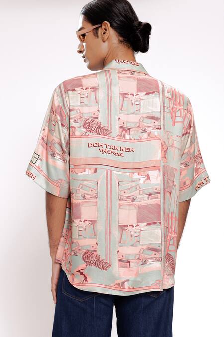 Shop Doh Tak Keh Multi Color Dhobighat Print Casual Shirt at Aza Fashions Shop_Doh Tak Keh_Multi Color Dhobighat Print Casual Shirt_at_Aza_Fashions