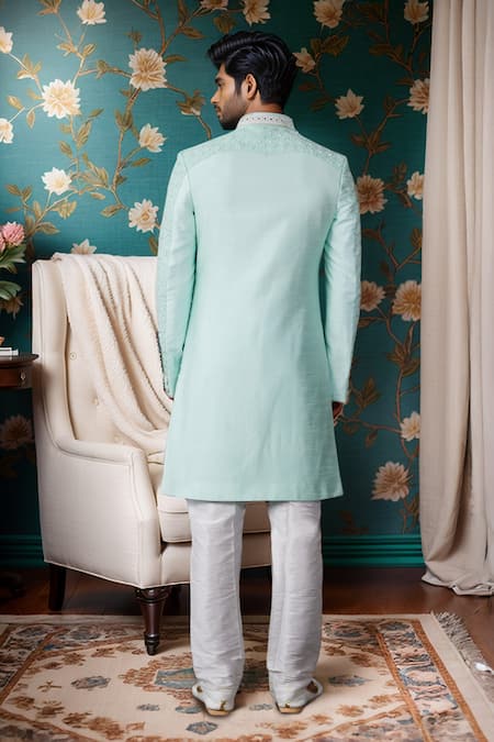 Arihant Rai Sinha Flora Jaal Embroidered Sherwani & Churidar 