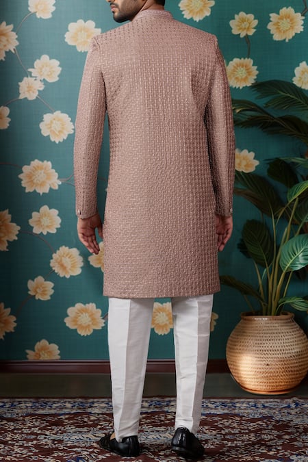 Arihant Rai Sinha Jaali Embroidered Layered Sherwani & Pant 