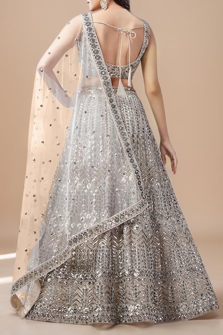 Samyukta Singhania Geometric Embroidered Lehenga Set 