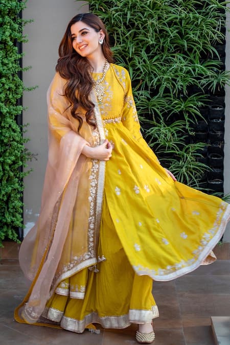 Sheetal Batra Silk Chanderi Anarkali Set 