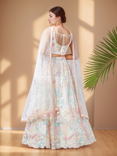 Samyukta Singhania Floral Embroidered Lehenga Set 