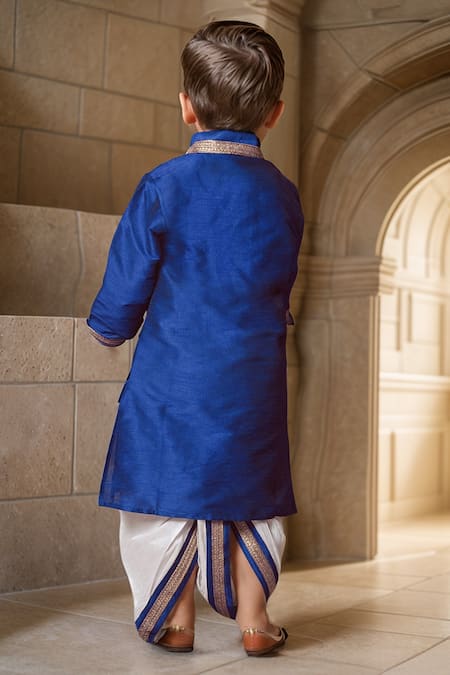 Petite Pomme Fleur Vine Embroidered Kurta Set