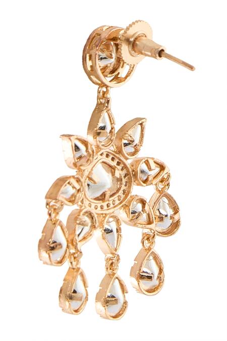 Buy Nazaakat By Samara Singh Gold Plated Zari, Stones Floral Polki Necklace Set Online at Aza Fashions Buy_Nazaakat By Samara Singh_Gold Plated Zari, Stones Floral Polki Necklace Set _Online_at_Aza_Fashions