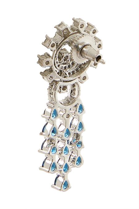 Buy Nazaakat By Samara Singh Blue Imitation Diamonds American Necklace Set Online at Aza Fashions Buy_Nazaakat By Samara Singh_Blue Imitation Diamonds American Necklace Set _Online_at_Aza_Fashions