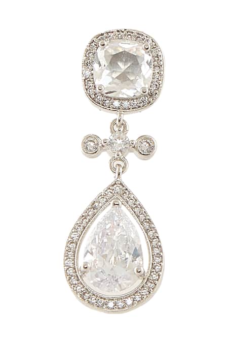 Buy Nazaakat By Samara Singh Silver Plated Imitation Diamonds American Necklace And Earring Set Online at Aza Fashions Buy_Nazaakat By Samara Singh_Silver Plated Imitation Diamonds American Necklace And Earring Set _Online_at_Aza_Fashions