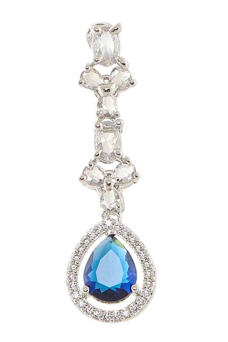 Buy Nazaakat By Samara Singh Silver Plated Crystals Double Layered Necklace Set With Maangtikka Online at Aza Fashions Buy_Nazaakat By Samara Singh_Silver Plated Crystals Double Layered Necklace Set With Maangtikka _Online_at_Aza_Fashions