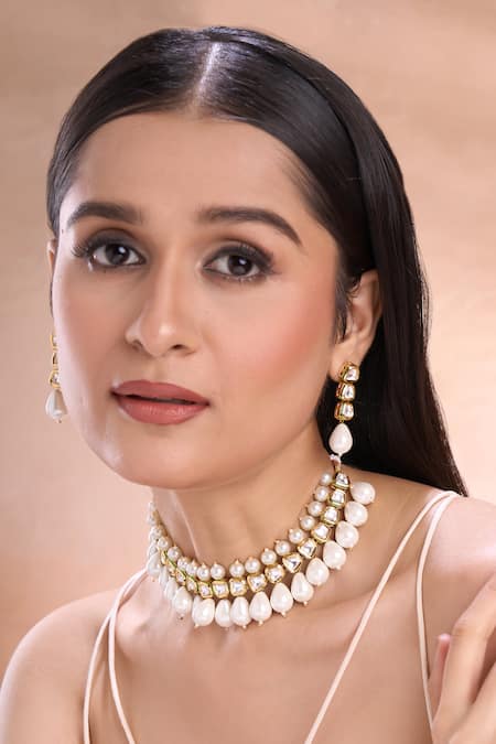 Samyukta Singhania Polki Embellished Choker Necklace Set 