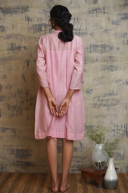 Dhaari Embroidered Cotton Silk Dress 