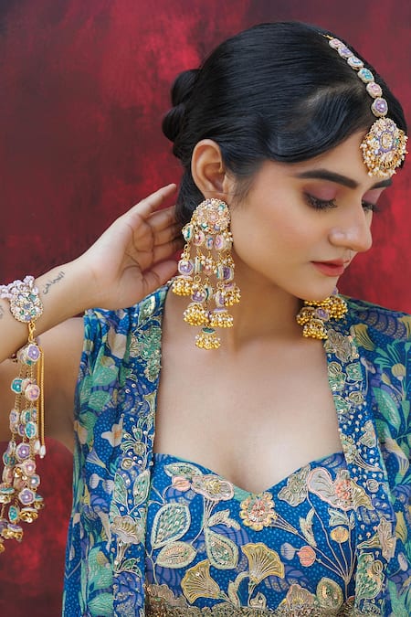 Kanyaadhan By Dhirajaayushi Gulbahar Vine Multi Color Jewellery Set 