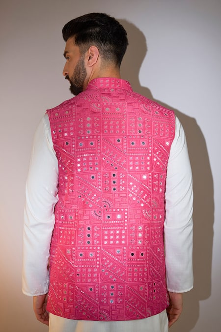 Kasbah Mirror & Sequin Bloom Embroidered Bundi 