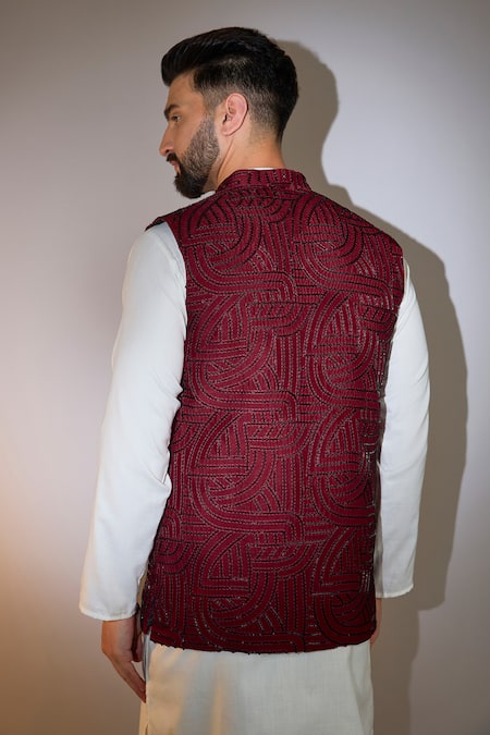 Kasbah Cutdana Maze Pattern Embroidered Bundi 