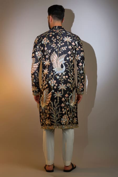 Kasbah Black Bagh Embroidered Kurta 