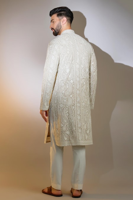 Kasbah Paisley Embroidered Beige Kurta 