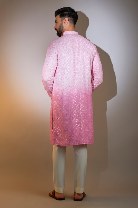 Kasbah Ombre Sequin Embroidered Silk Kurta 