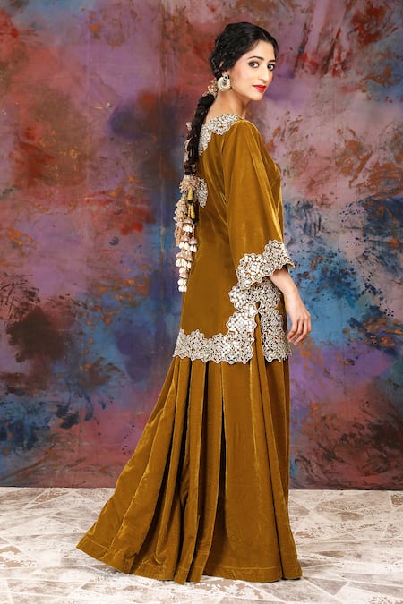 House Of Supriya Mirror Embroidered Kurta & Sharara Set 