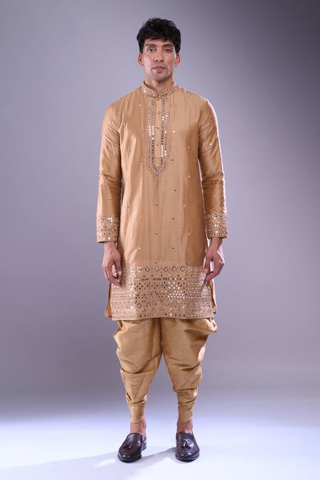 Buy Arihant Rai Sinha Brown Polyester, Silk Mirrors Butti Embroidered Kurta Set Online at Aza Fashions Buy_Arihant Rai Sinha_Brown Polyester, Silk Mirrors Butti Embroidered Kurta Set _Online_at_Aza_Fashions