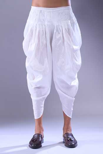 Buy_Arihant Rai Sinha_Peach Polyester, Silk Embroidery Flower Vine Kurta Set 